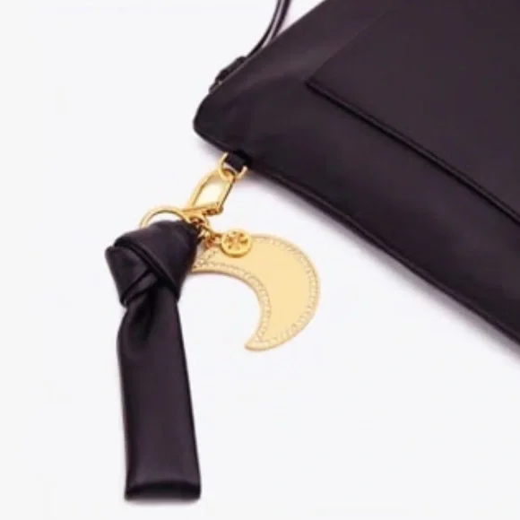 Tory Burch authentic luxury timeless NWT RARE iconic leather bow key fob